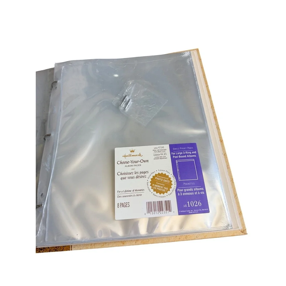 Hallmark Memories Photo Album 3-Ring Binder Cream Script Gold PHA7147 New